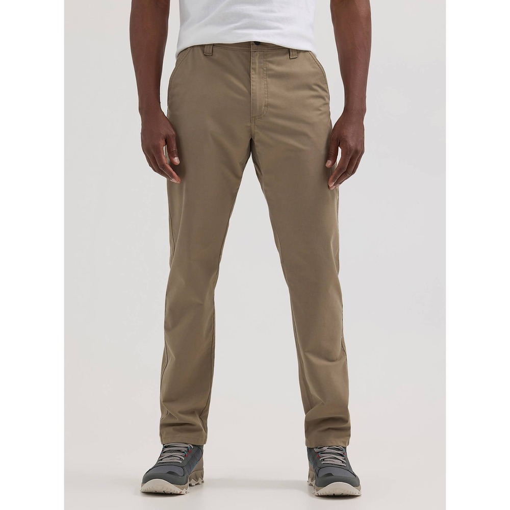 Wrangler Pants Mens 36x32 Outdoor Chino Tan Khaki Stretch Hiking Straight Leg